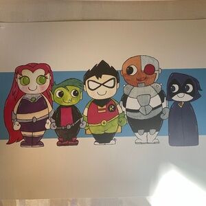🍕🌯Teen Titans Go! Art Print - artist Yolanda Fernandes